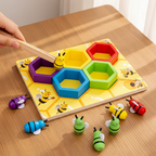 Bijenklem op houten tafel