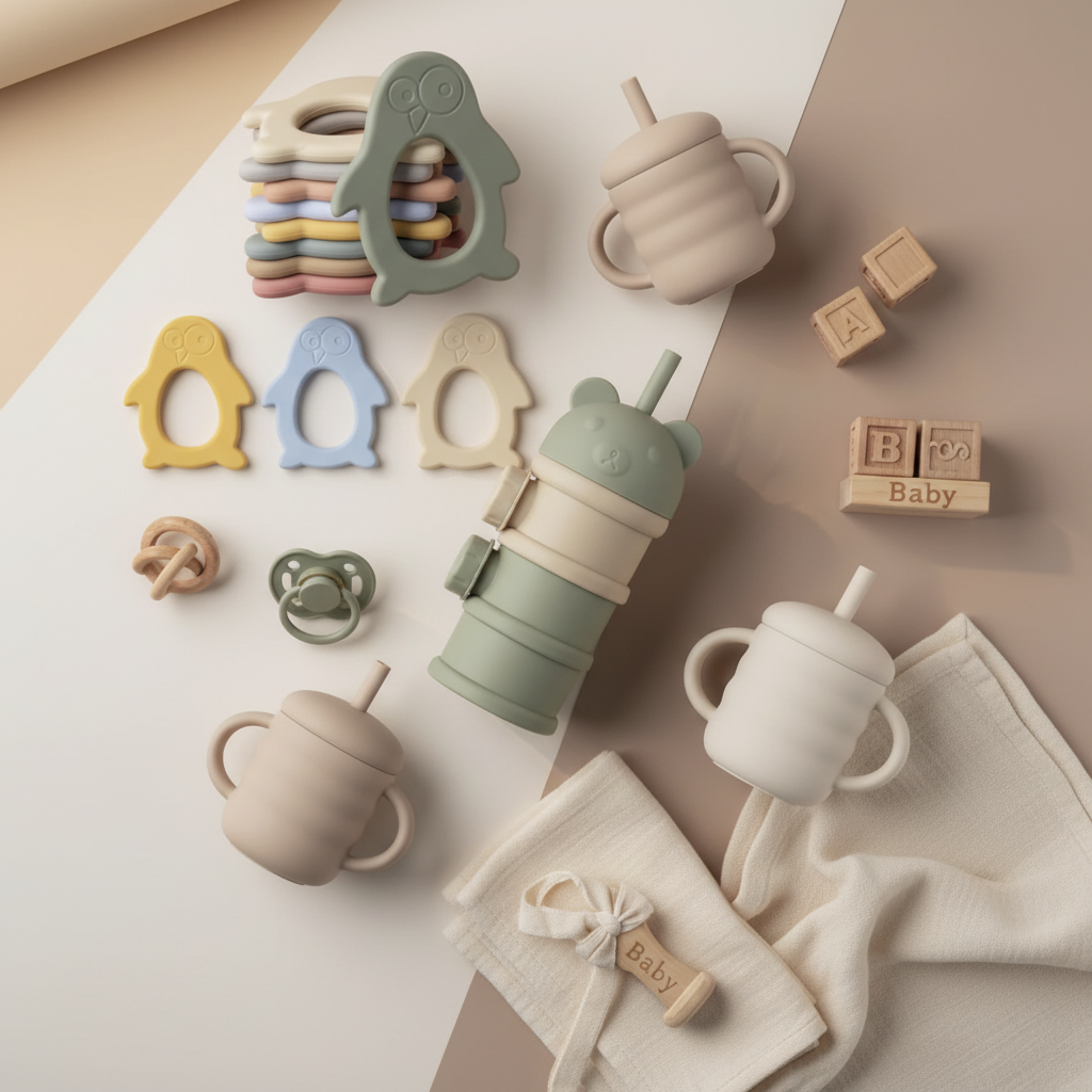 Onderweg Bundel - Melkpoeder Toren en Drinkbeker flatlay